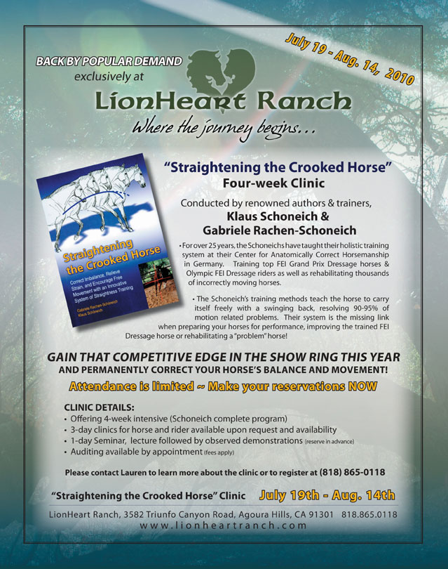 Straightening the Crooked Horse 4 week Clinic